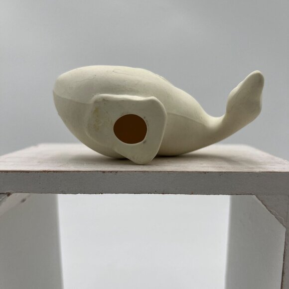 White small duck ceramic figurine head down - Picture 3 of 4